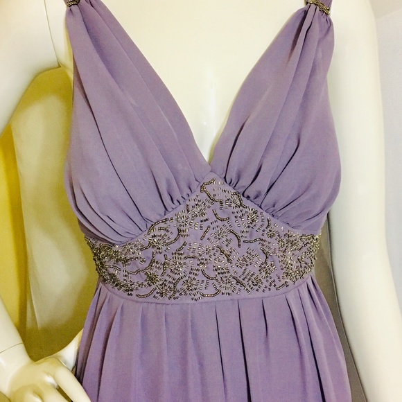 Evening Gown by Oblique  with beaded midriff Size 8 - Picture 3 of 9